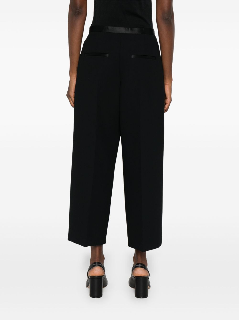 wide-leg cropped trousers - 4