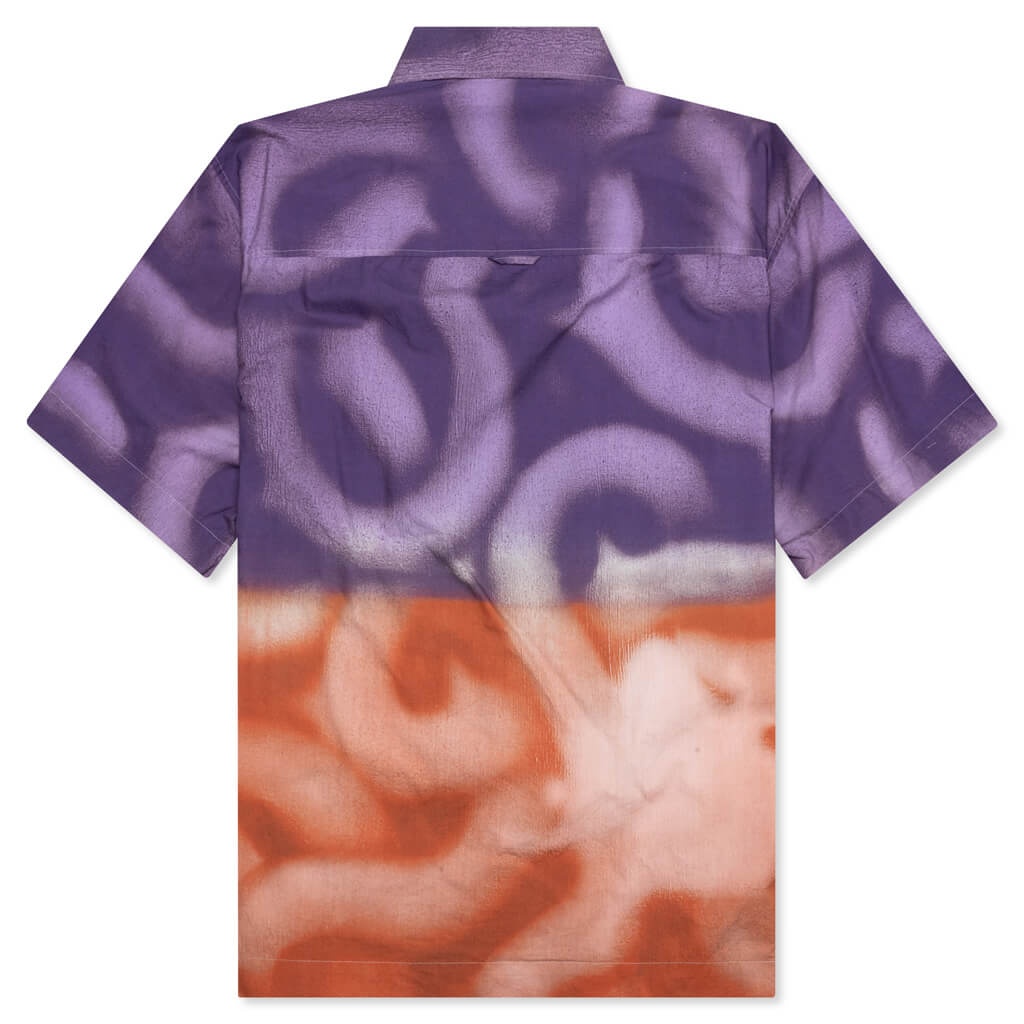 AWAKE NY X MUNDO DIP DYED CAMP SHIRT - MAGENTA/ORANGE - 2