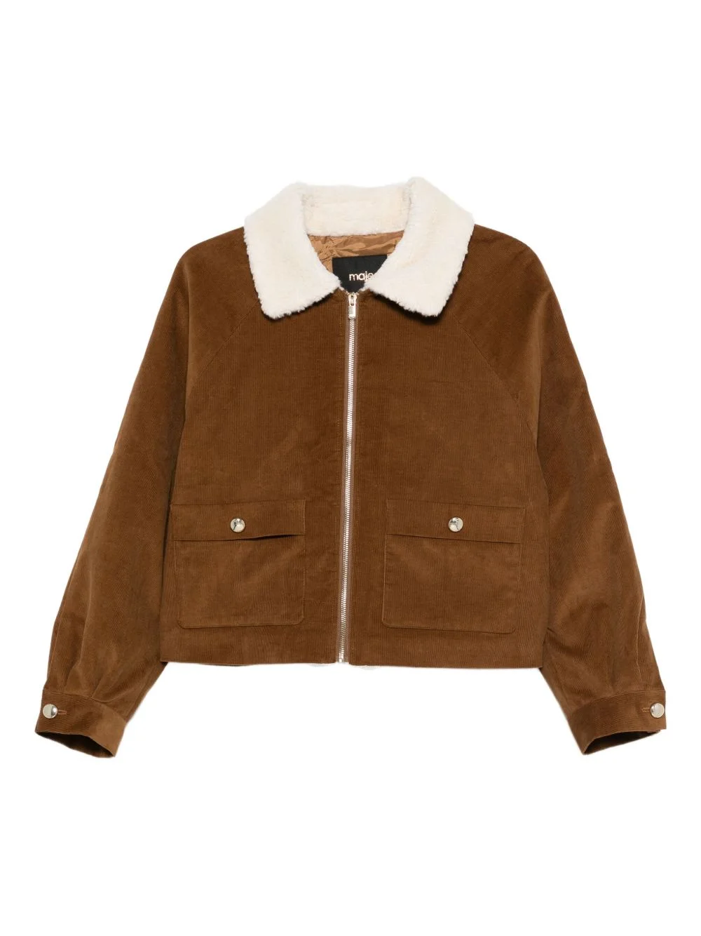 shearling-collar jacket - 1