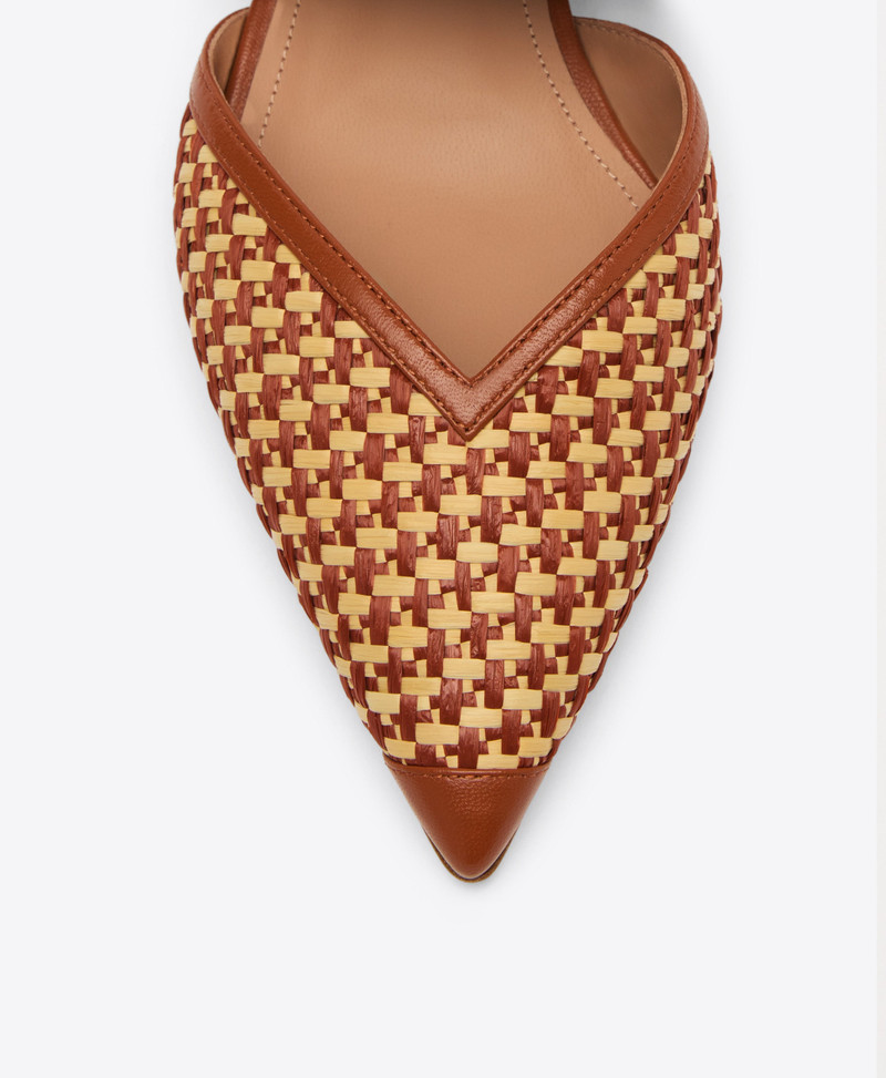Manu Tan Raffia Flat Mules 4