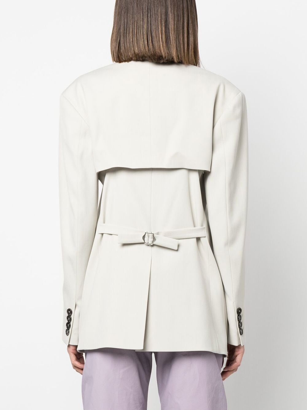 cut-out buttoned jacket - 4