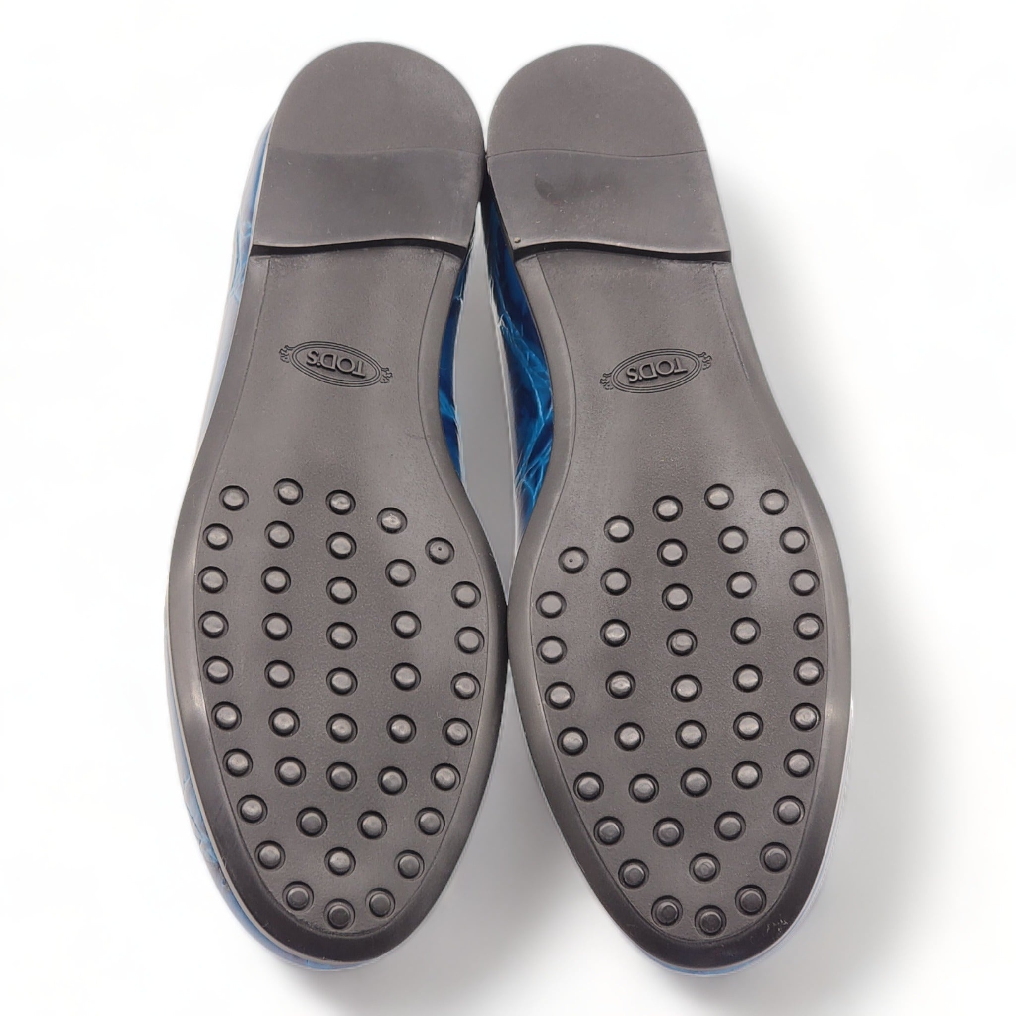 Tod's Mocassino Gomma Slip On Shoes - Blue - 5