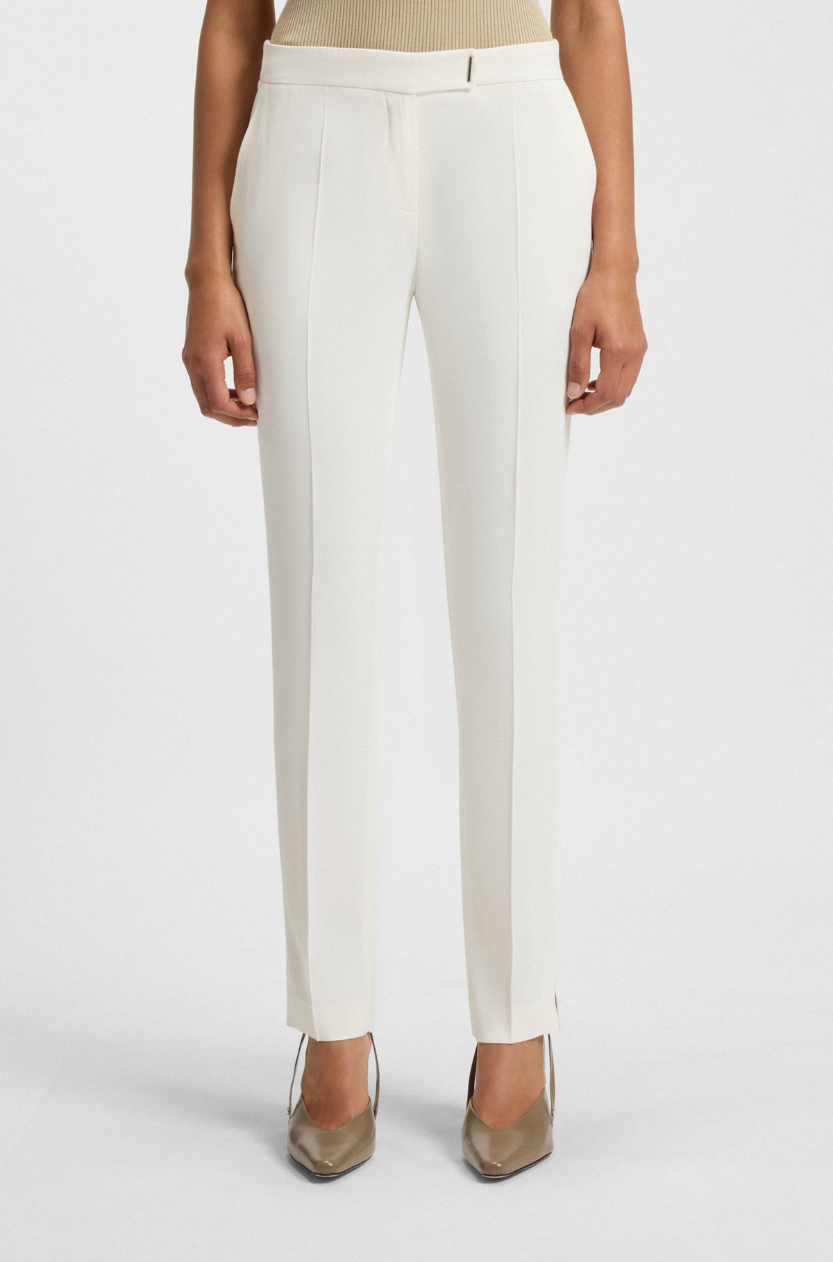 SLIM-FIT TROUSERS WITH SLIT HEMS - 2