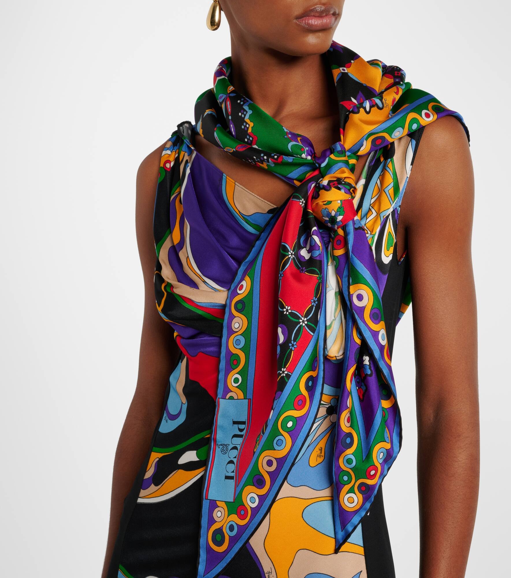Festa silk twill scarf - 2