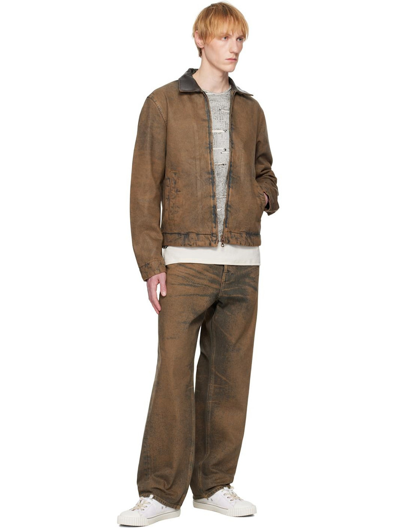 Diesel Brown D-Rohe-S Denim Jacket outlook