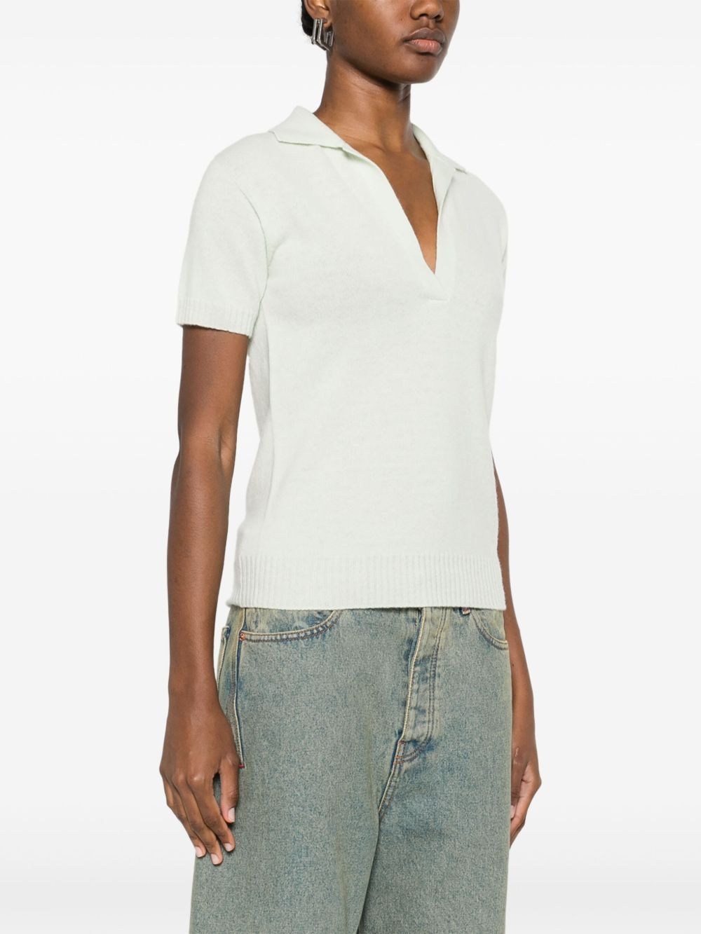 logo-appliqué polo top - 3