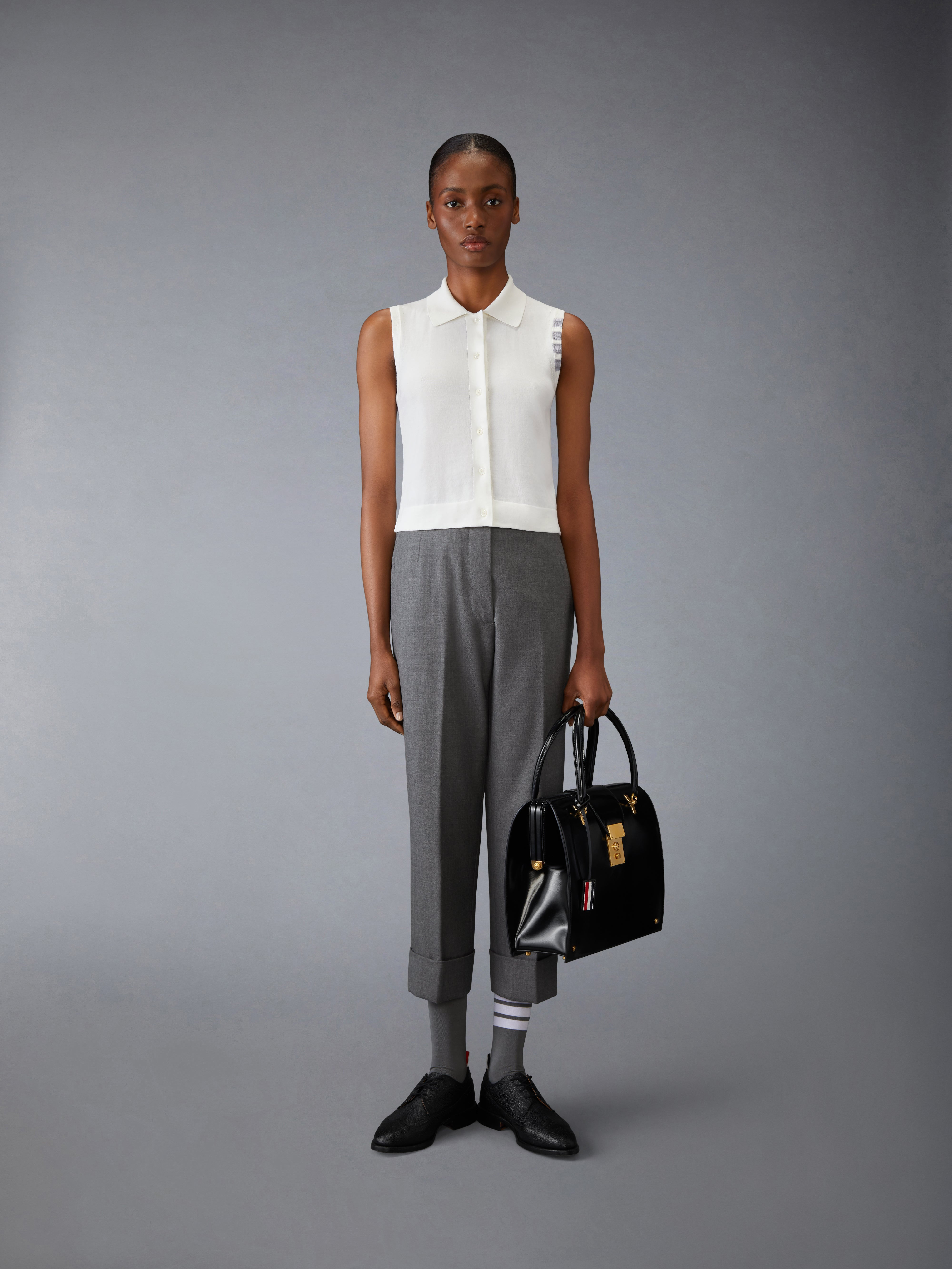 COTTON 4-BAR CROPPED SHIRT - 4