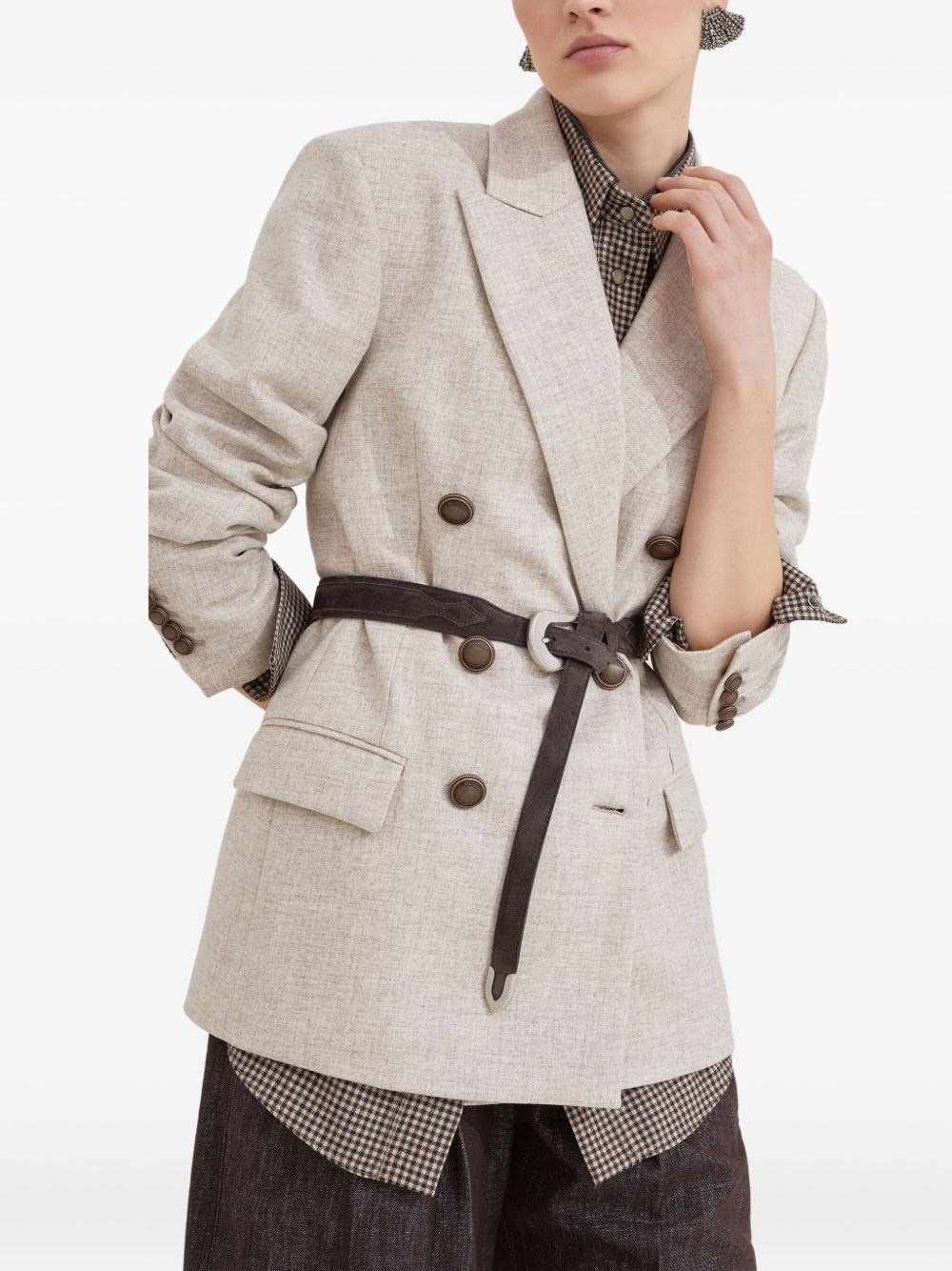 Wool double-breasted jacket - 5