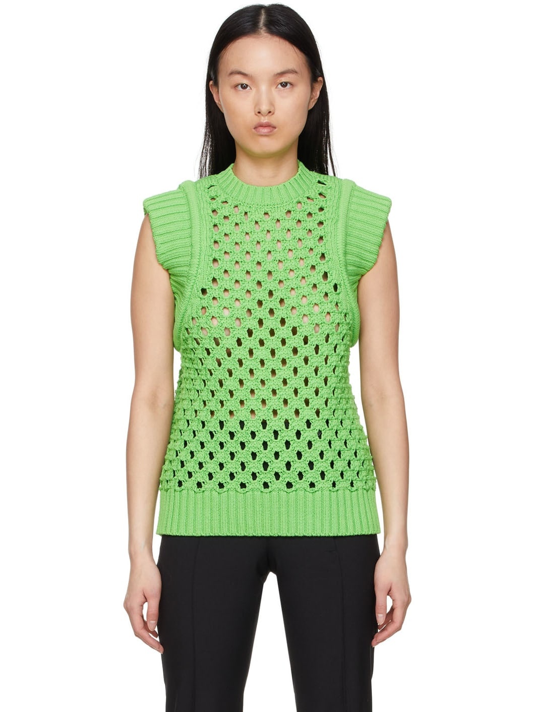 Green Cotton Vest - 1