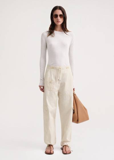 Totême Cotton cargo trousers ecru outlook