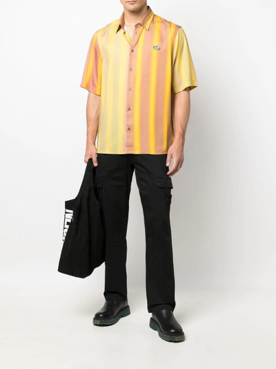 Diesel stripe-print short-sleeved shirt outlook