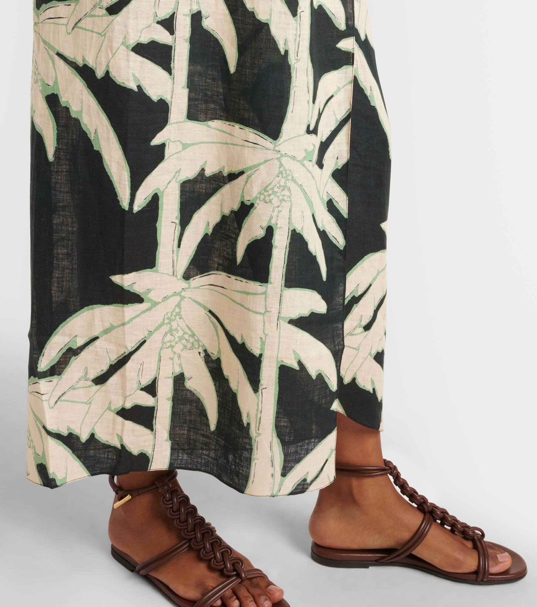 Printed one-shoulder midi dress - 5
