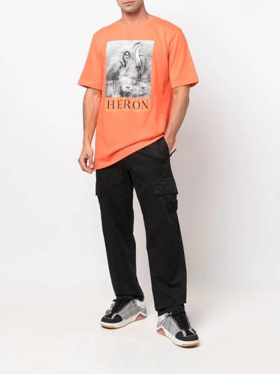 Heron Preston Heron print crew neck T-shirt outlook