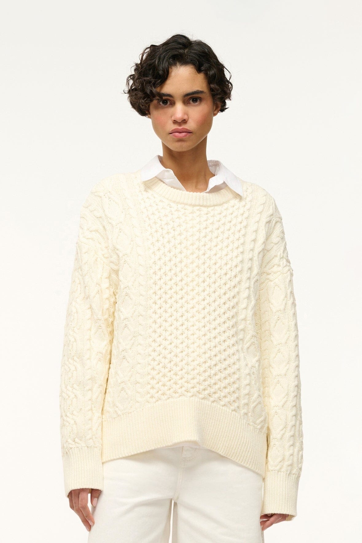 STAUD TRACY SWEATER BUTTERCREAM - 2