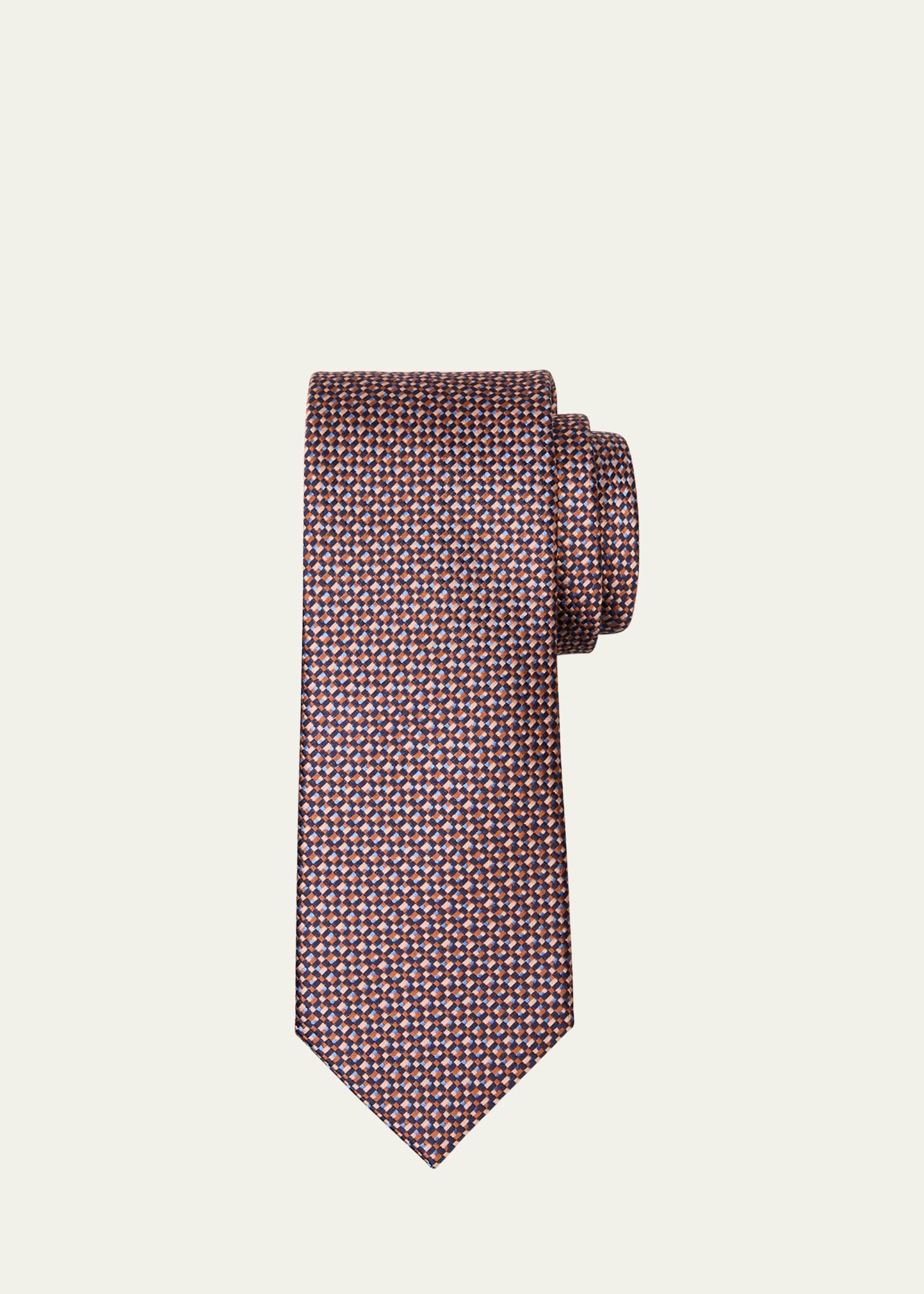 Men's Multicolor Silk Jacquard Tie - 1