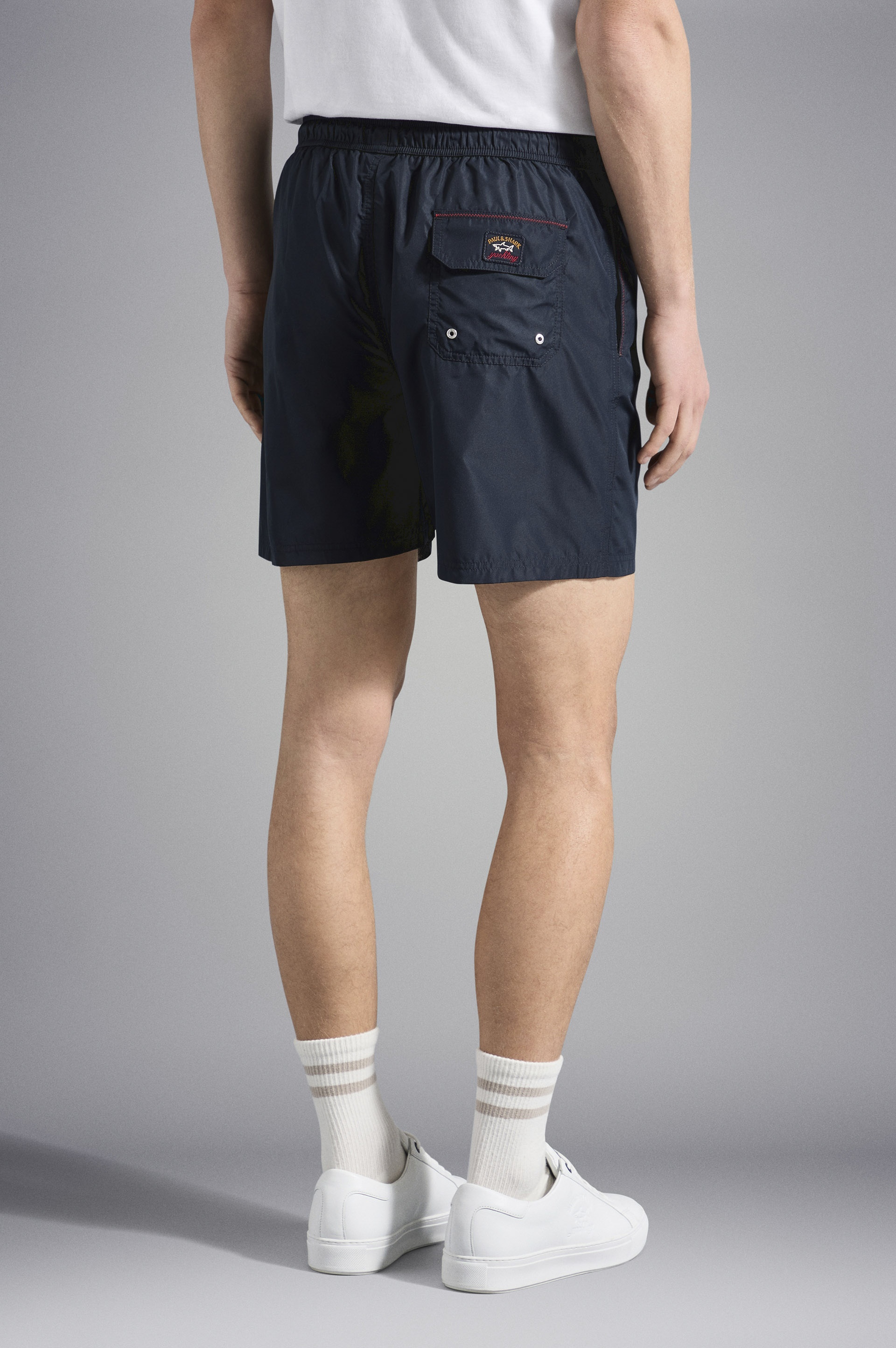 SWIM SHORTS WITH ICONIC BADGE - 3