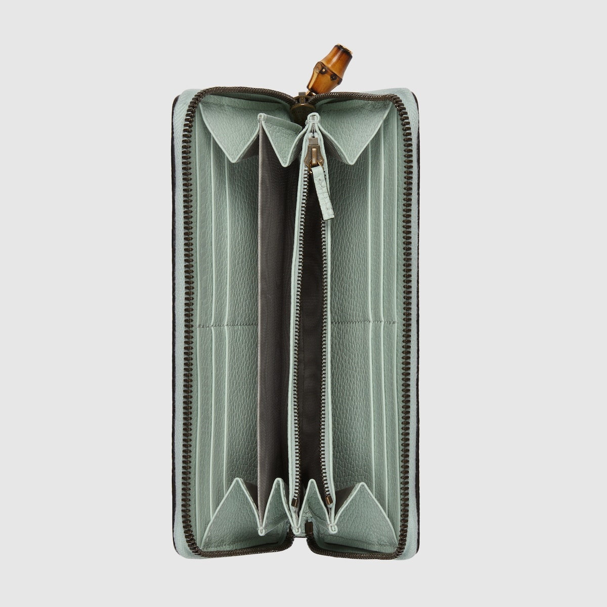 Double G zip wallet with bamboo - 2