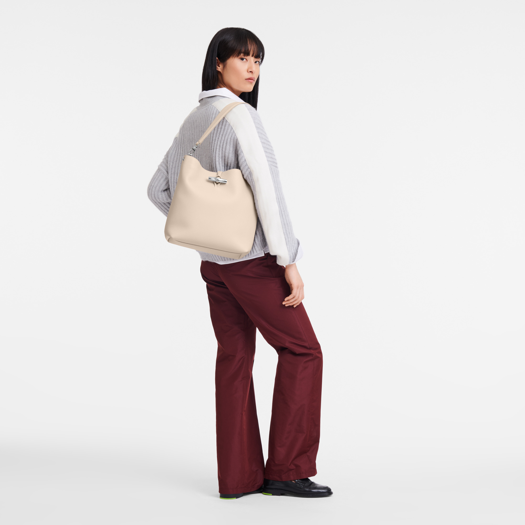 Le Roseau M Shoulder bag Paper - Leather - 2