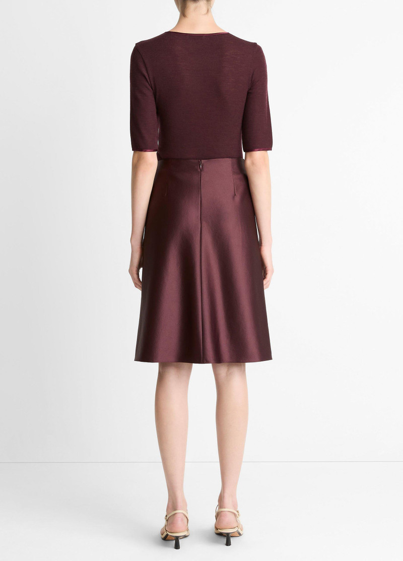 Vince Satin A-Line Knee Skirt outlook