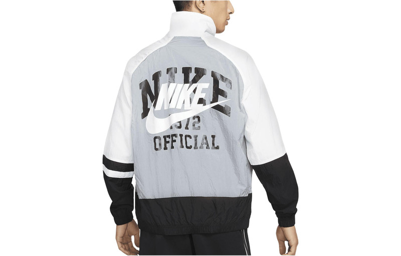 Nike Nike Trend Unlined Jacket 'Grey White Black' DD6171-065 outlook