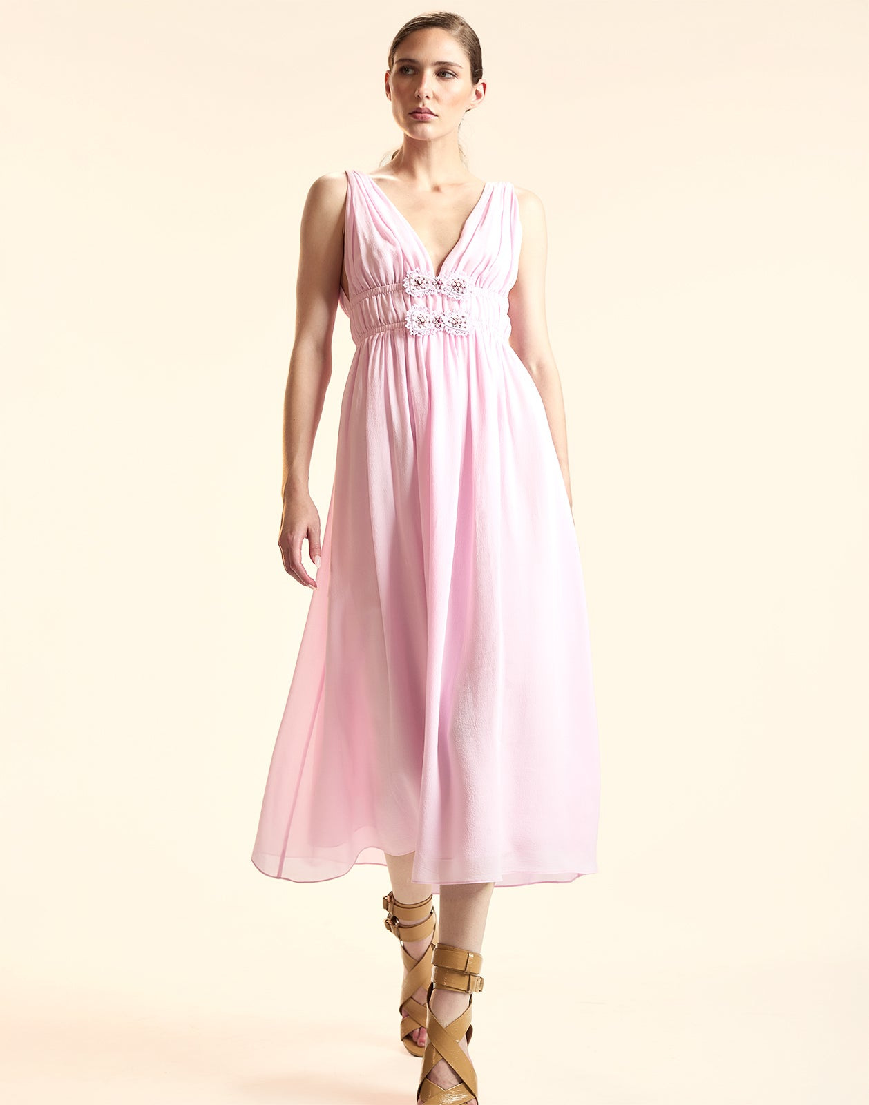 Amelie Silk Midi Dress - 2