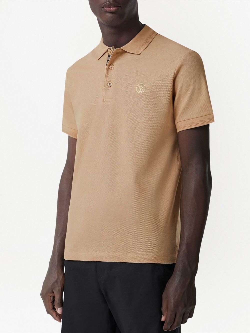 Monogram-motif piqué polo shirt - 3