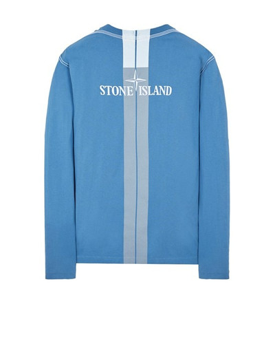 Stone Island 20749 COTTON JERSEY 'INVERSE STRIPE THREE' PRINT_ GARMENT DYED PASTEL BLUE outlook