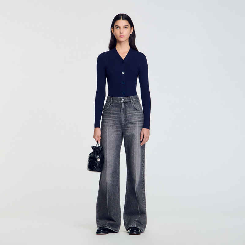 Sandro RIB KNIT CARDIGAN outlook