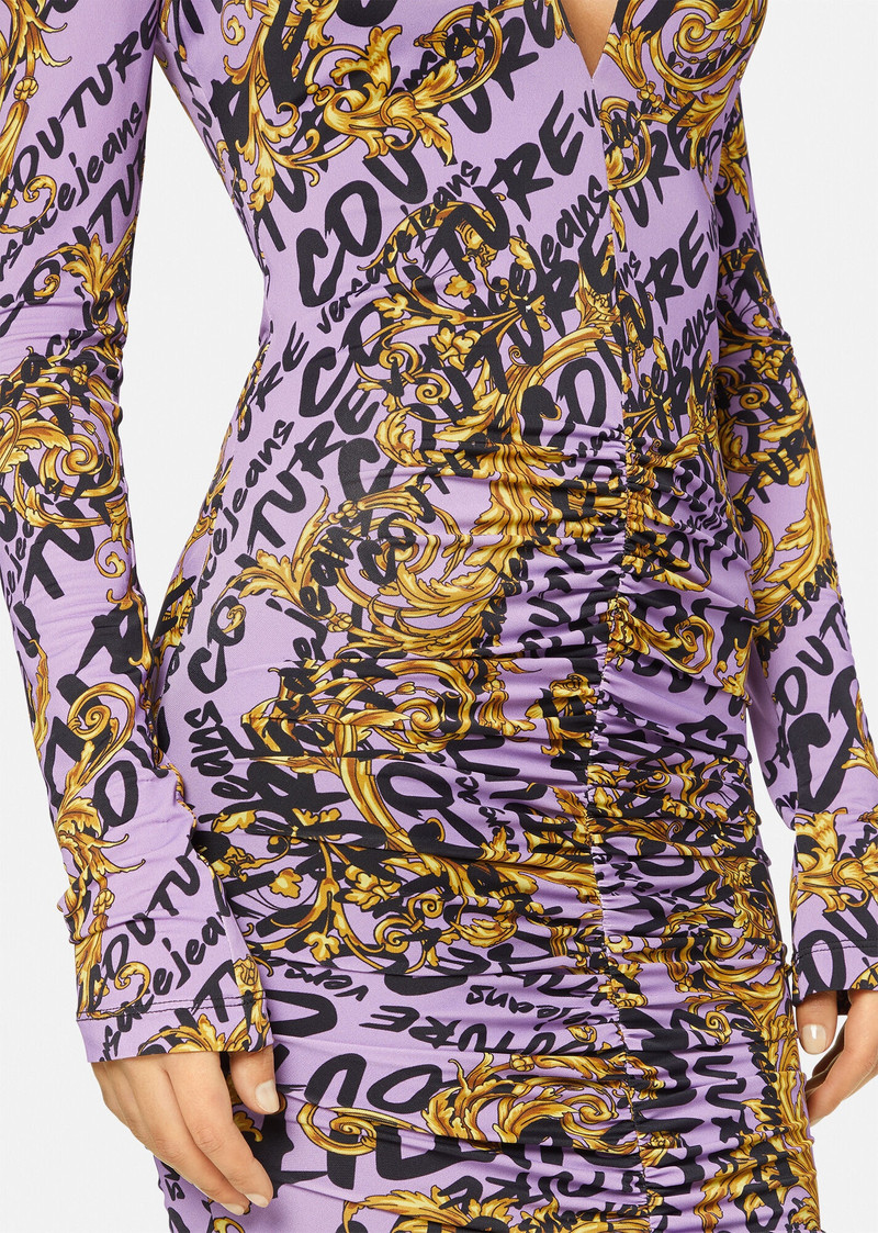Logo Brush Couture Midi Dress 5