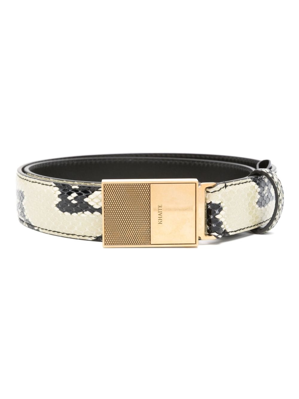 snakeskin-effect belt - 1