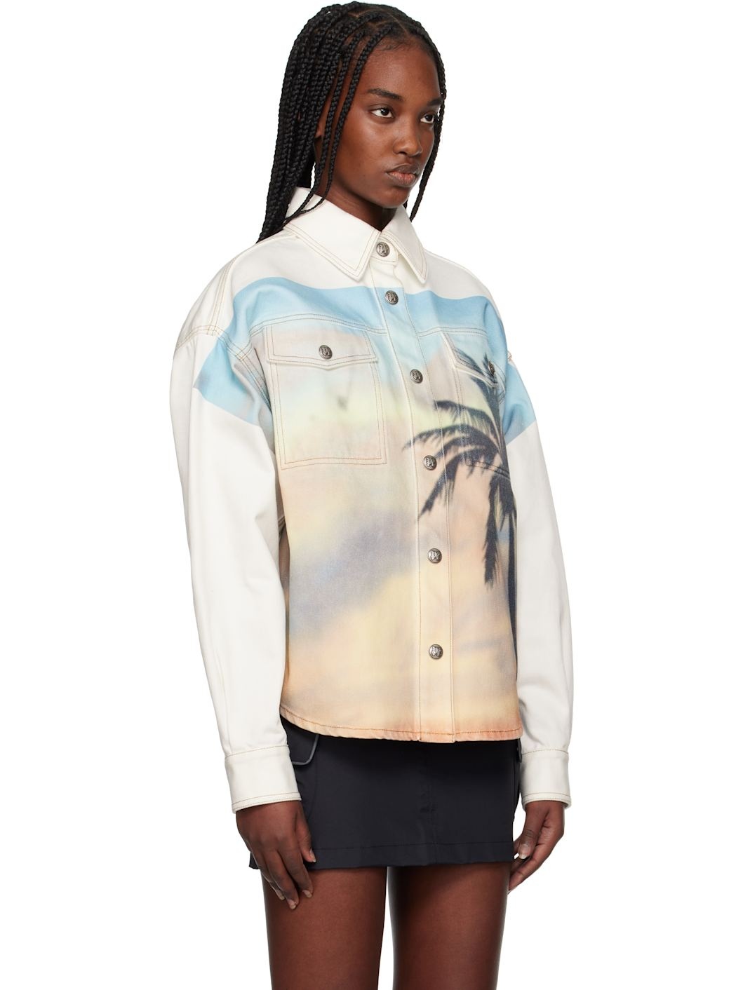 Off-White Sunrise Palm Denim Overshirt - 2