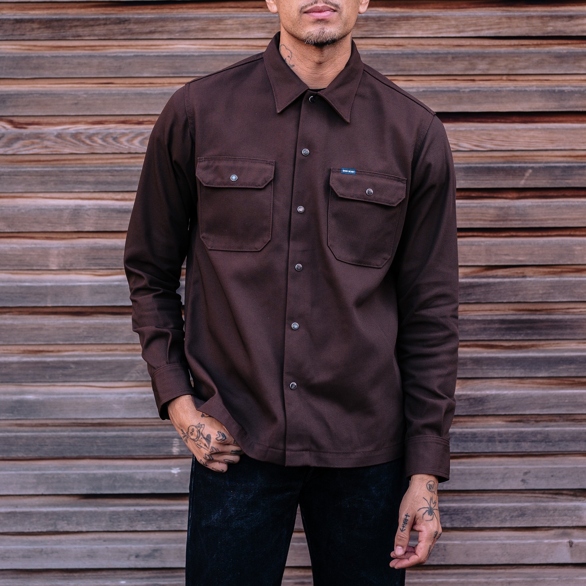 IHSH-364-BRN 11oz T/C Mechanic Shirt - Brown - 5