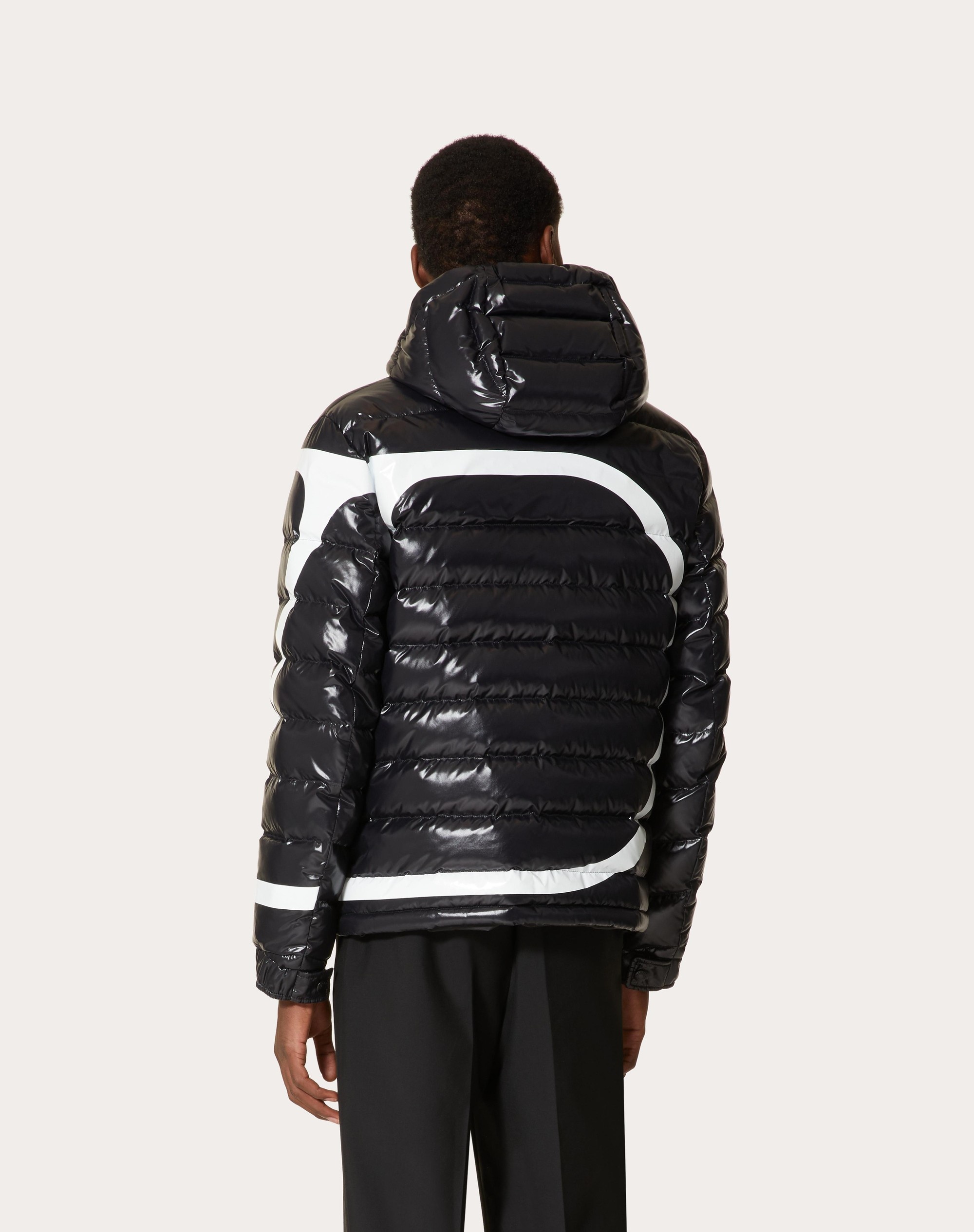NYLON PUFFER JACKET WITH VLOGO SIGNATURE PRINT - 4