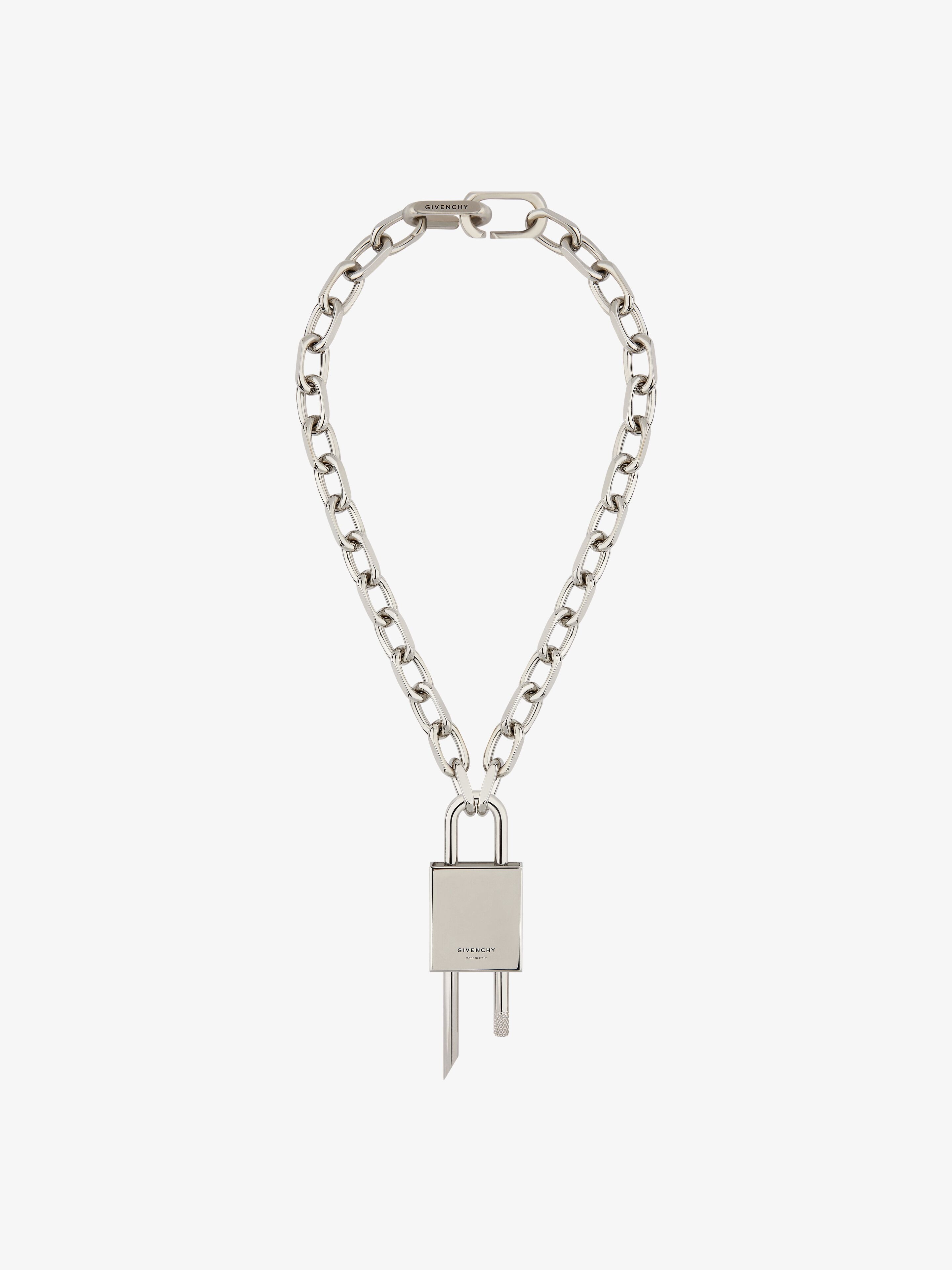 MEDIUM LOCK NECKLACE IN METAL - 4