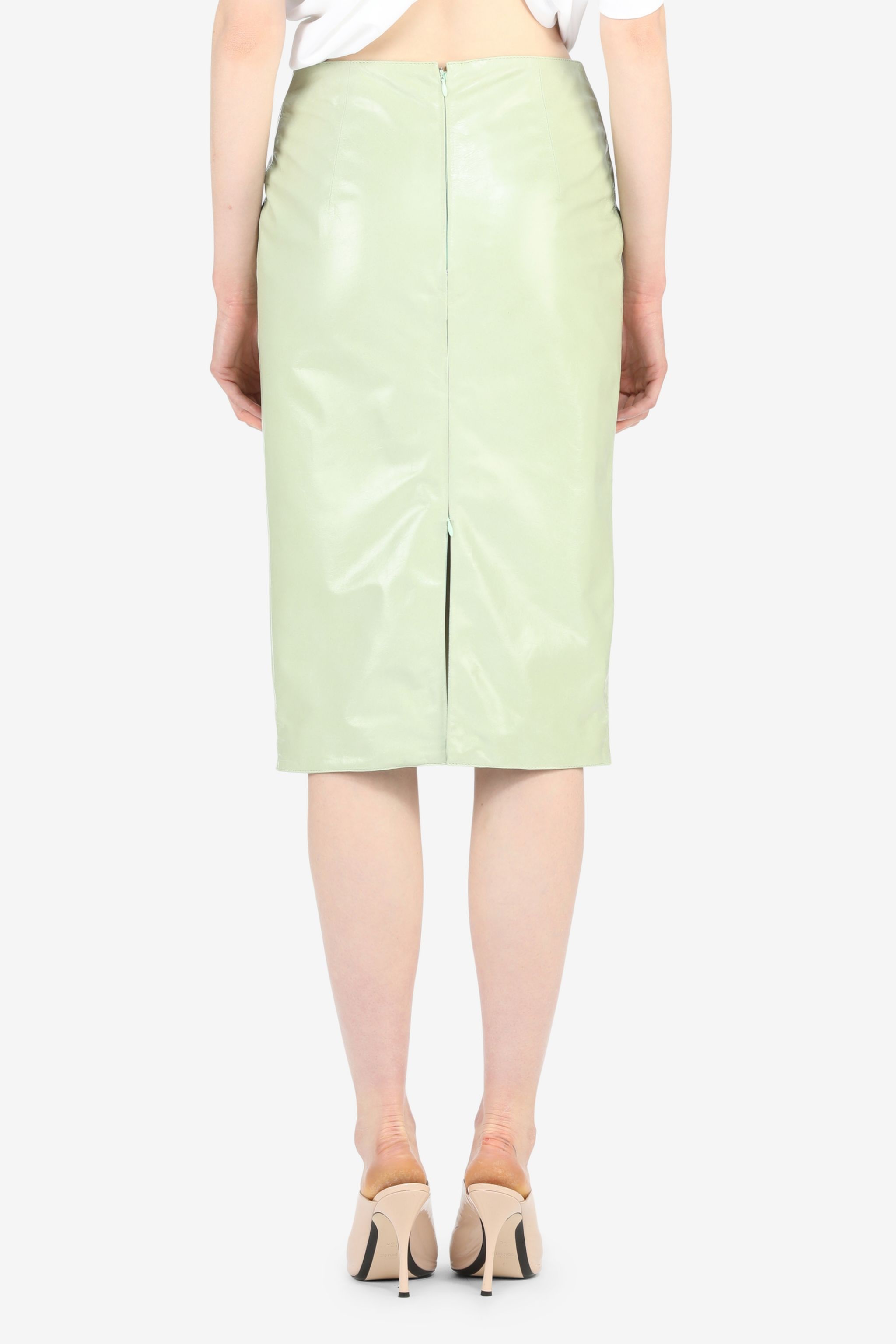 TAILORED LEATHER PENCIL SKIRT - 2