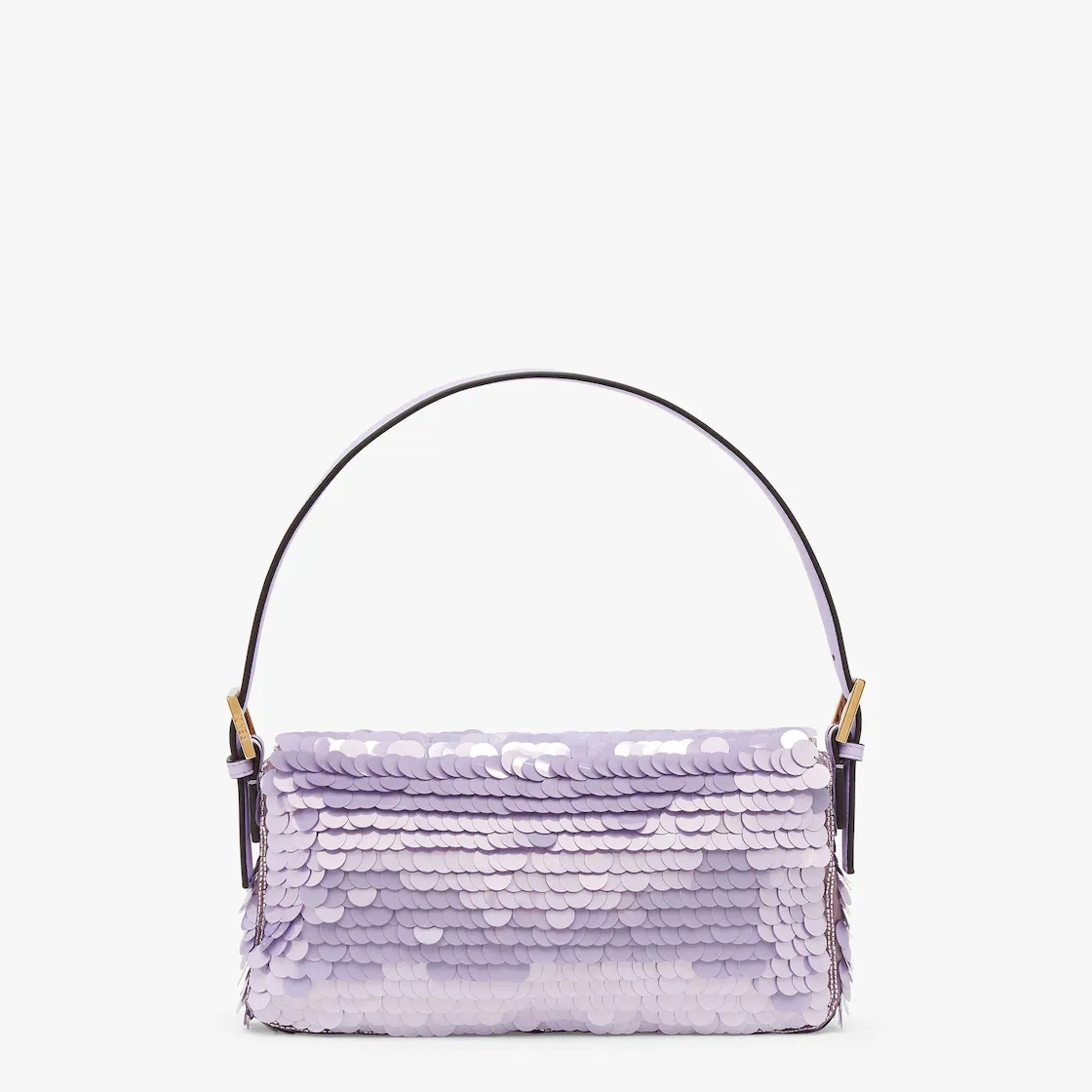 Lilac satin bag with sequins - 3