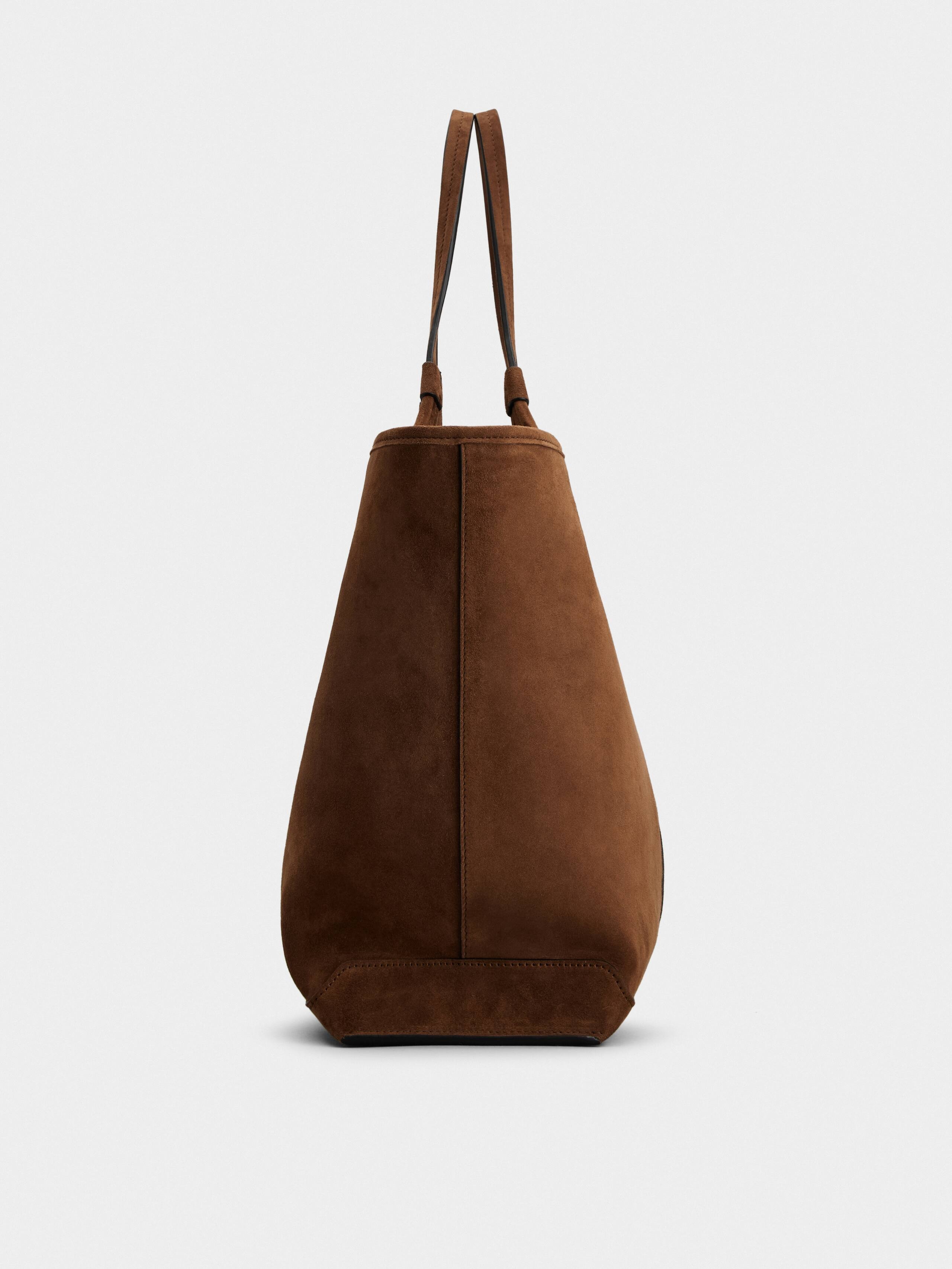 Viv' Choc Medium Shopping Bag in suede - 2