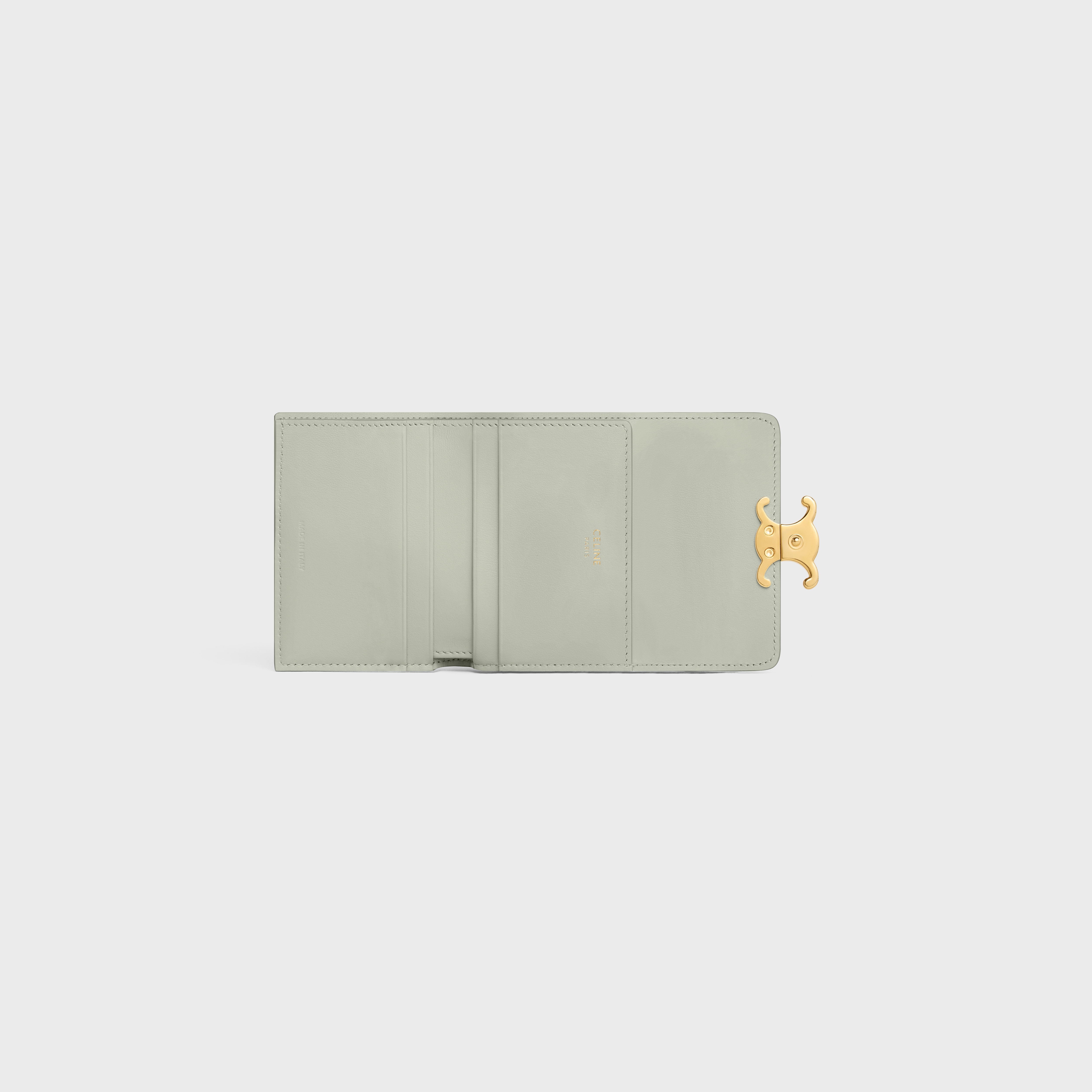 COMPACT WALLET WITH COIN TRIOMPHE in Shiny calfskin - 4