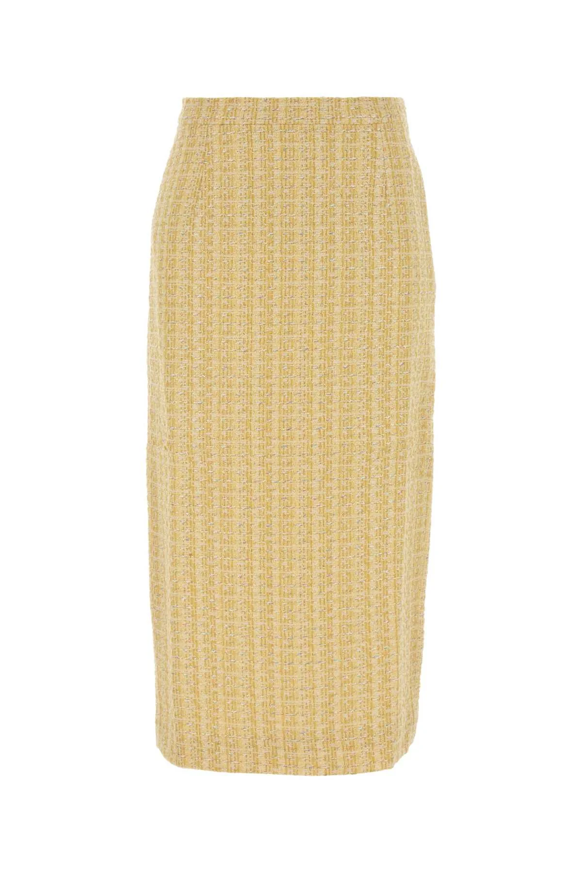 Alessandra Rich Women Yellow Tweed Skirt - 1