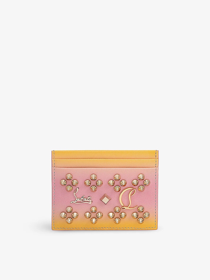 Kios Loubinthesky logo-embellished leather card holder - 1