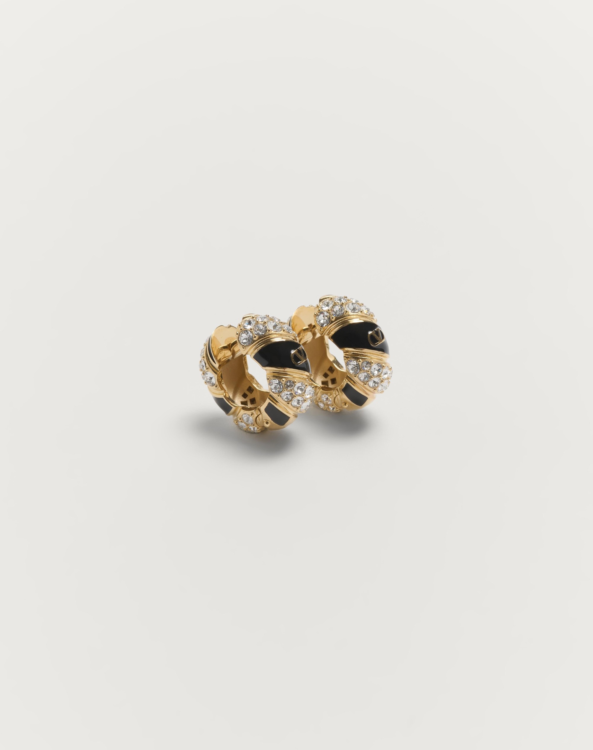 PAS PLUS METAL, ENAMEL AND SWAROVSKI® CRYSTAL EARRINGS - 2