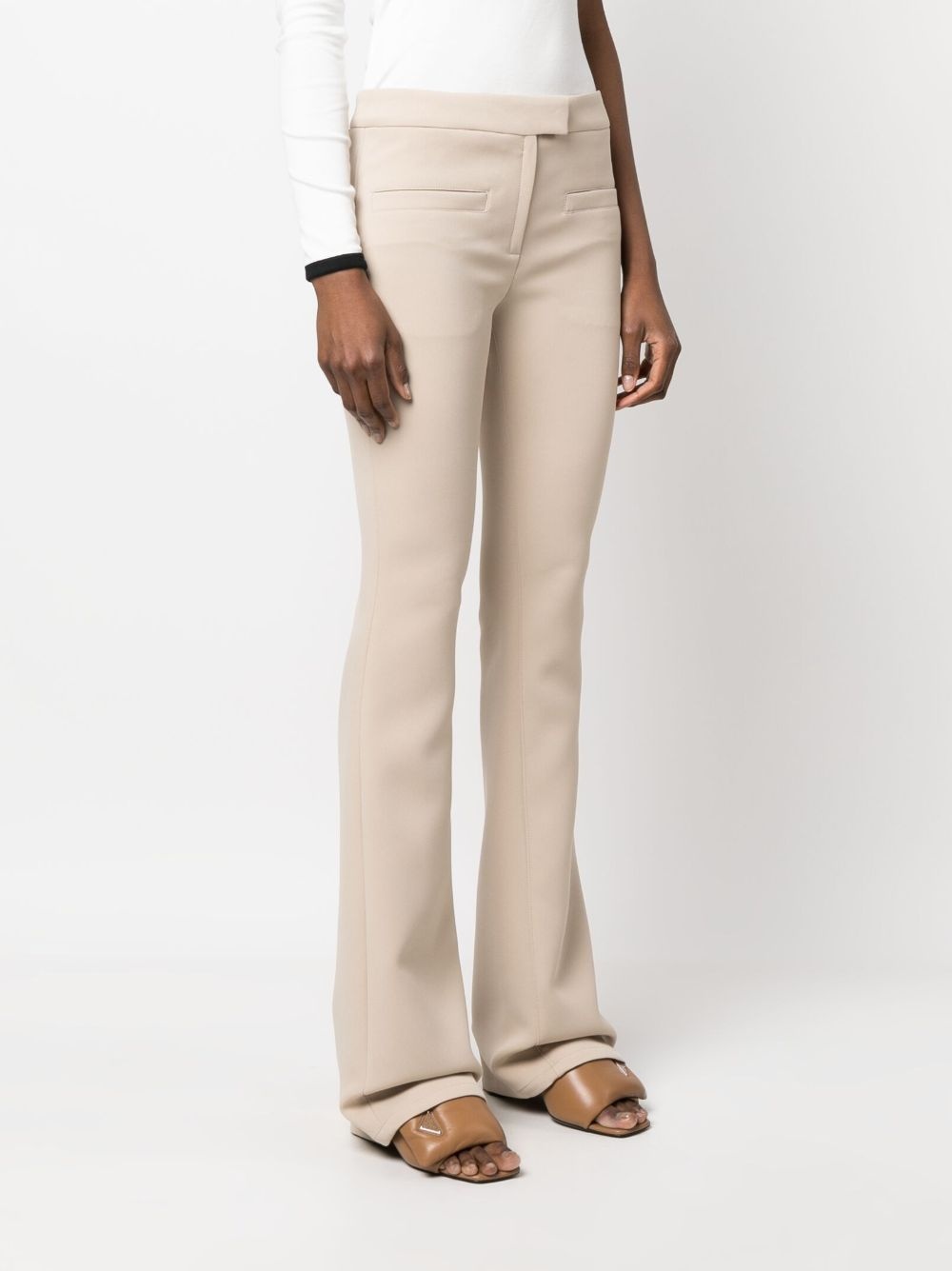 mid-rise flared trousers - 3