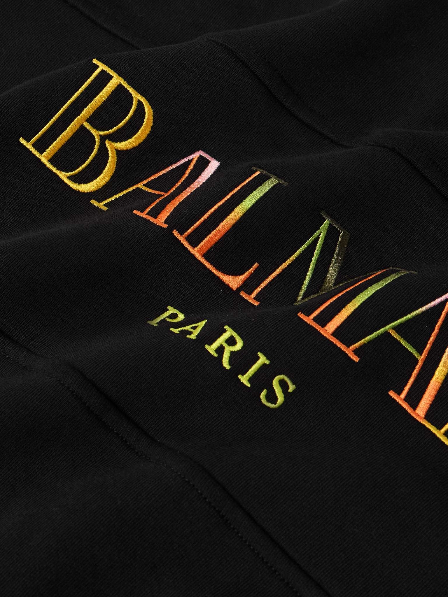 【BALMAIN】 Logo-Embroidered Cotton-Jersey Sweatshirt Balmain Logo-Embroidered Cotton-Jersey Sweatshirt | mrporter