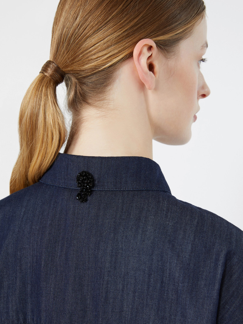 NORA Cotton denim shirt - MIDNIGHTBLUE 5