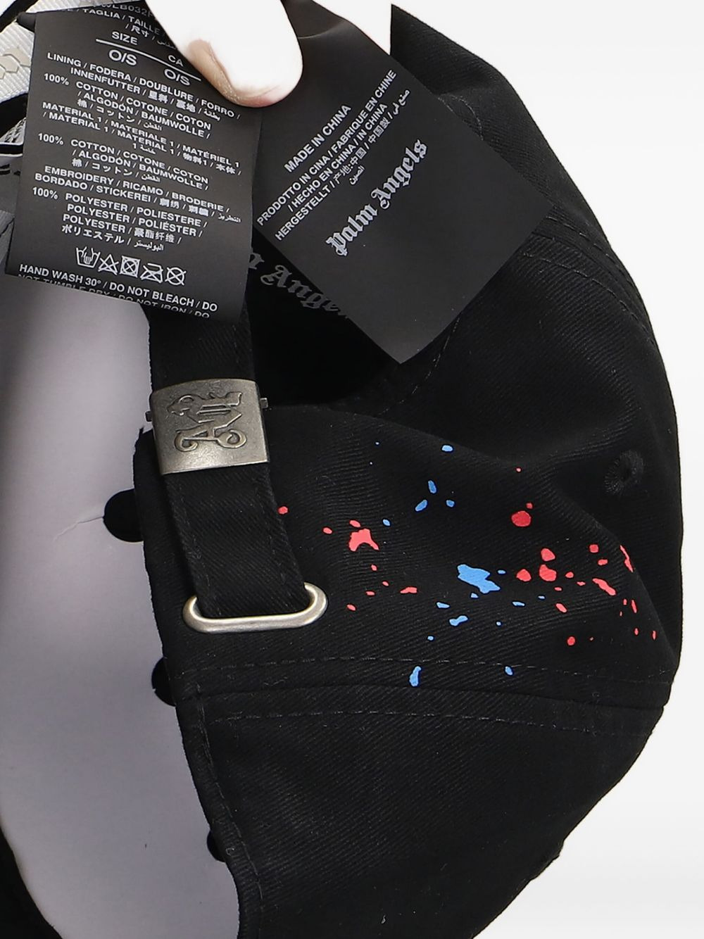 embroidered splatter hat - 4