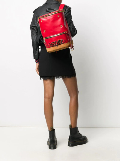 Moschino logo plaque backpack outlook