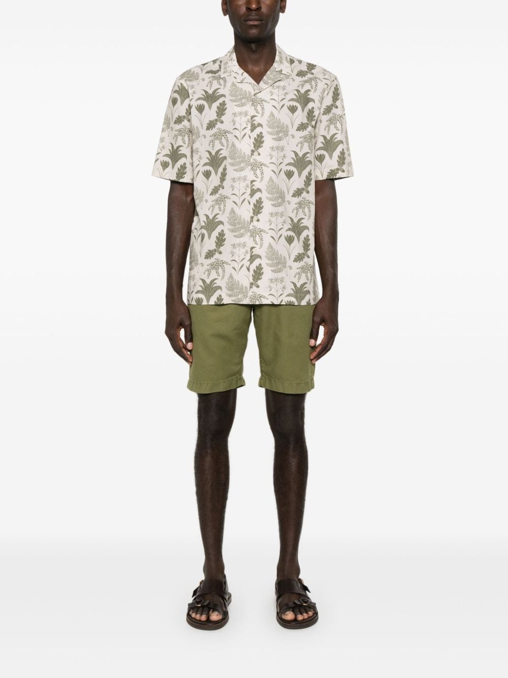 x Katie Scott leaf-print shirt - 2