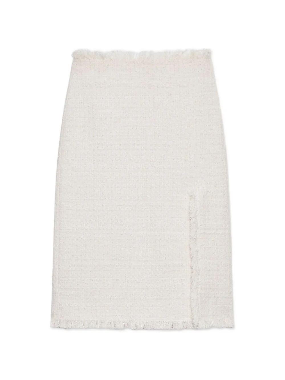 frayed slit midi skirt - 1