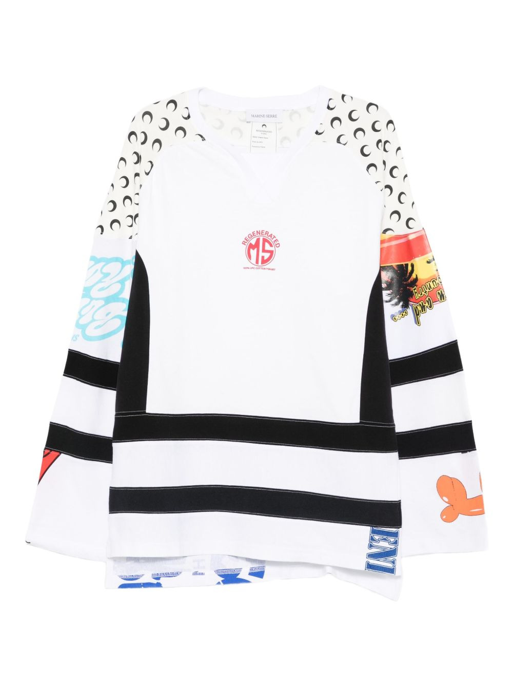 Regenerated graphic-print hockey jersey - 1