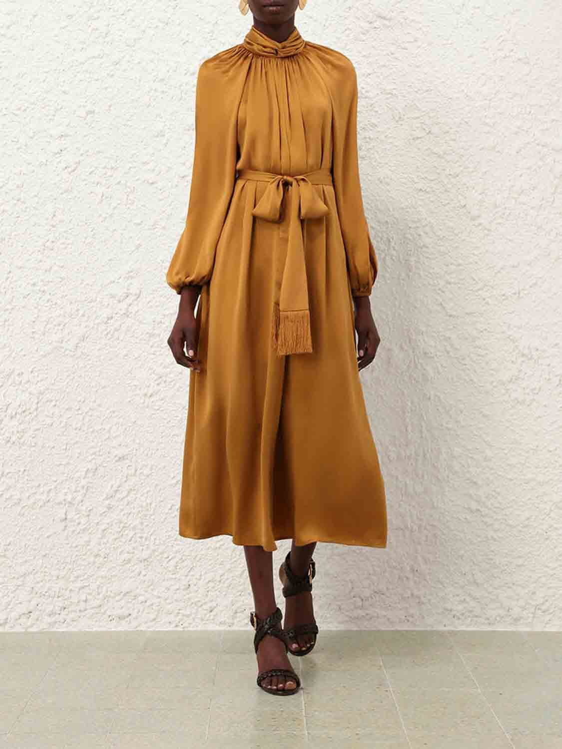 MIDI SILK DRESS - 2